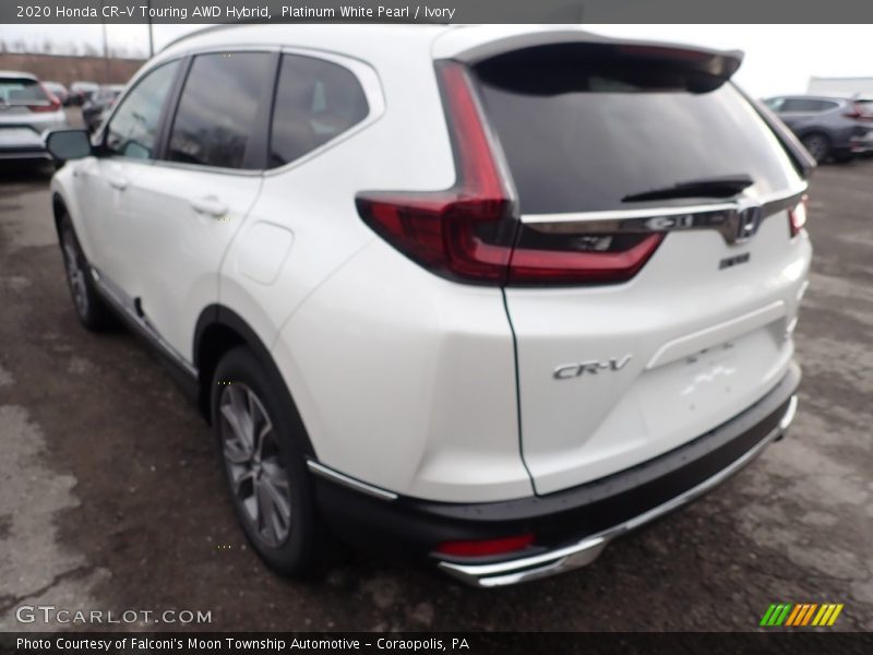 Platinum White Pearl / Ivory 2020 Honda CR-V Touring AWD Hybrid