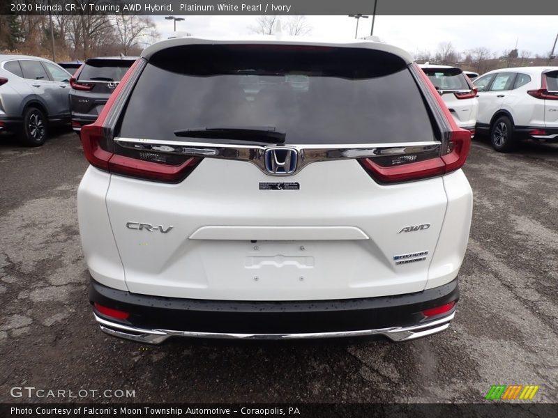 Platinum White Pearl / Ivory 2020 Honda CR-V Touring AWD Hybrid