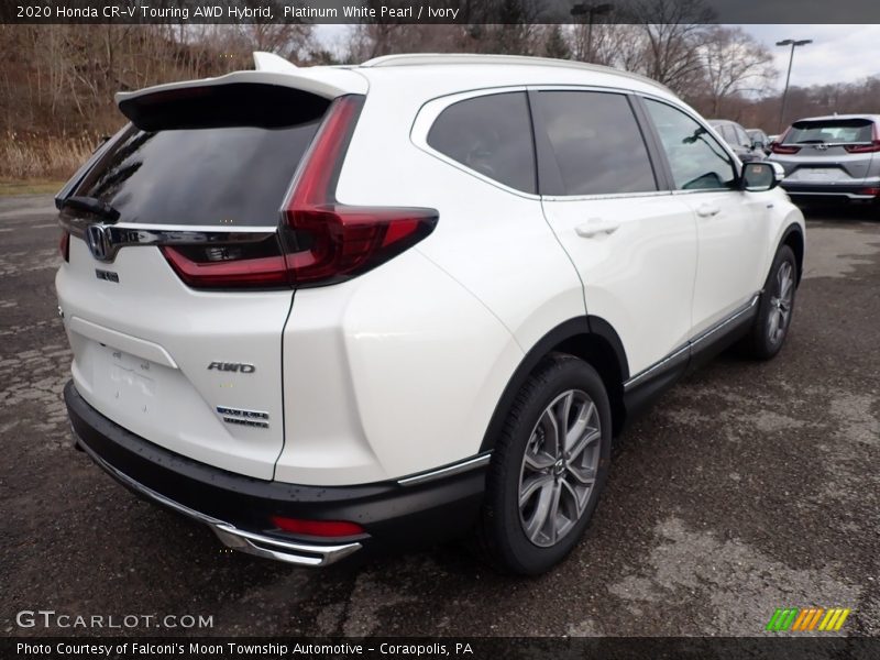 Platinum White Pearl / Ivory 2020 Honda CR-V Touring AWD Hybrid