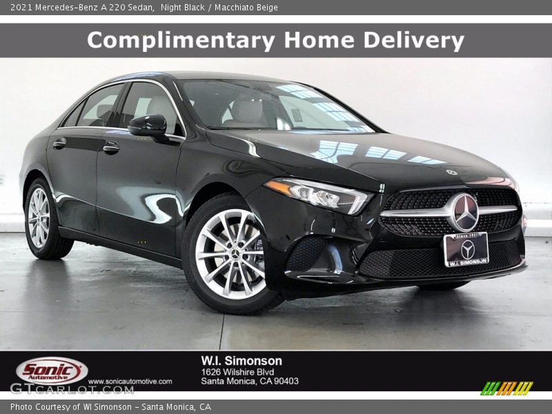 Night Black / Macchiato Beige 2021 Mercedes-Benz A 220 Sedan