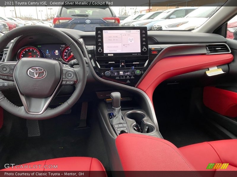 Celestial Silver Metallic / Cockpit Red 2021 Toyota Camry XSE