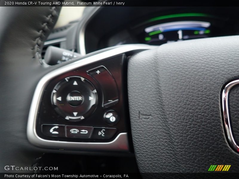 Platinum White Pearl / Ivory 2020 Honda CR-V Touring AWD Hybrid