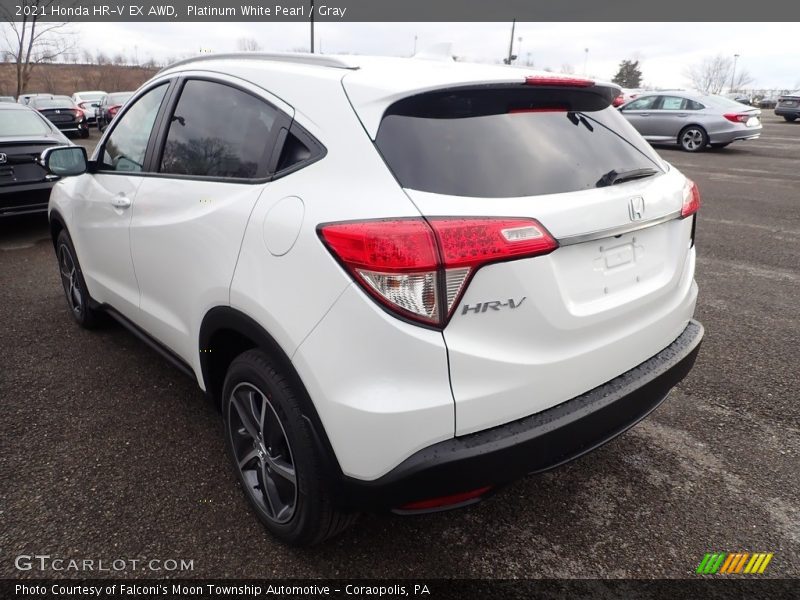 Platinum White Pearl / Gray 2021 Honda HR-V EX AWD