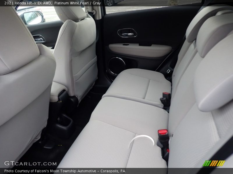Platinum White Pearl / Gray 2021 Honda HR-V EX AWD
