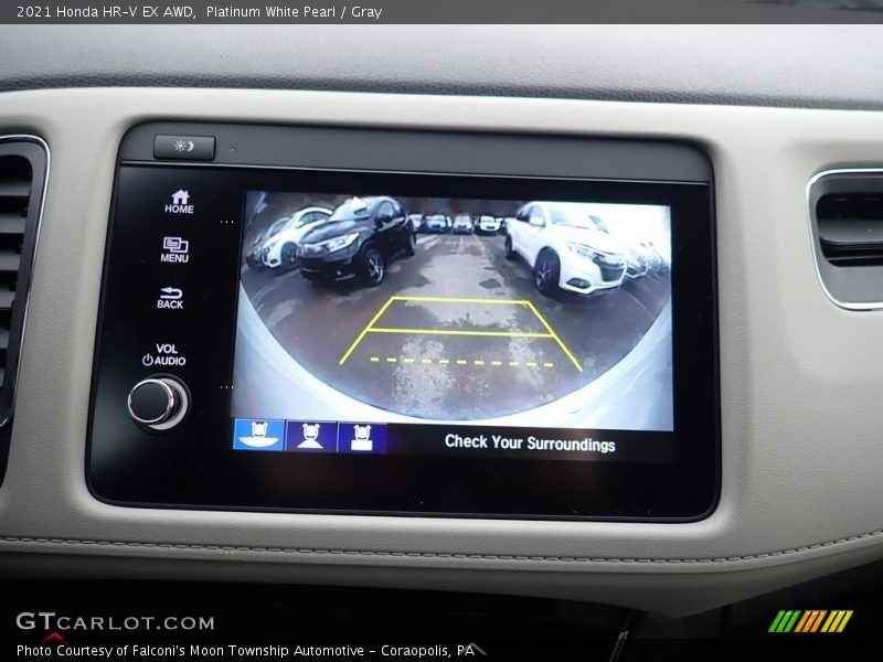 Platinum White Pearl / Gray 2021 Honda HR-V EX AWD
