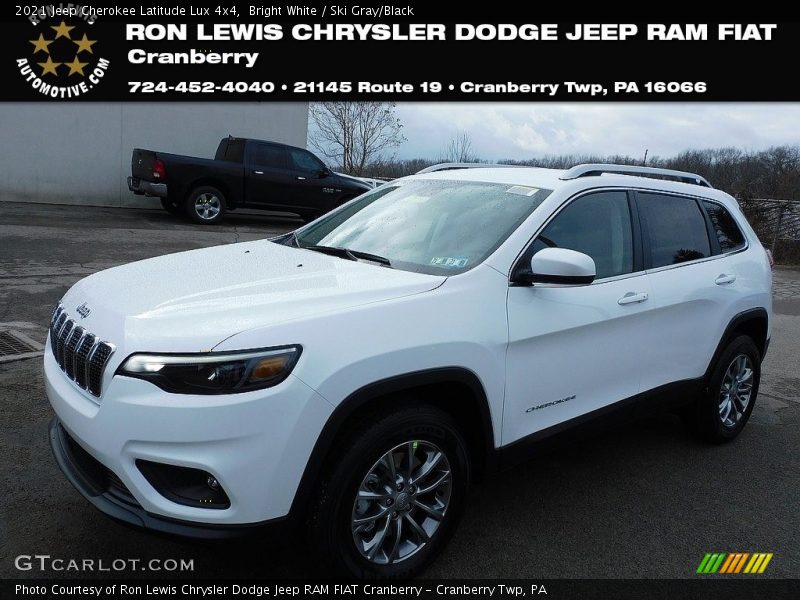 Bright White / Ski Gray/Black 2021 Jeep Cherokee Latitude Lux 4x4