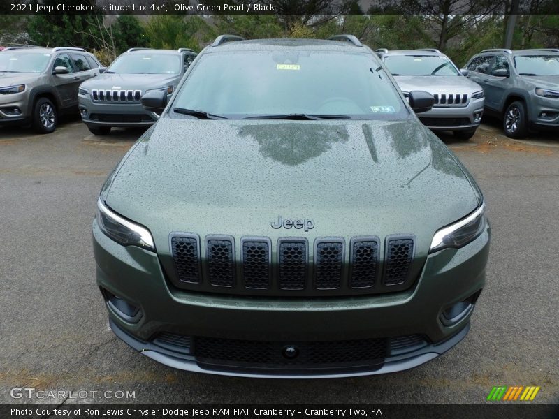 Olive Green Pearl / Black 2021 Jeep Cherokee Latitude Lux 4x4