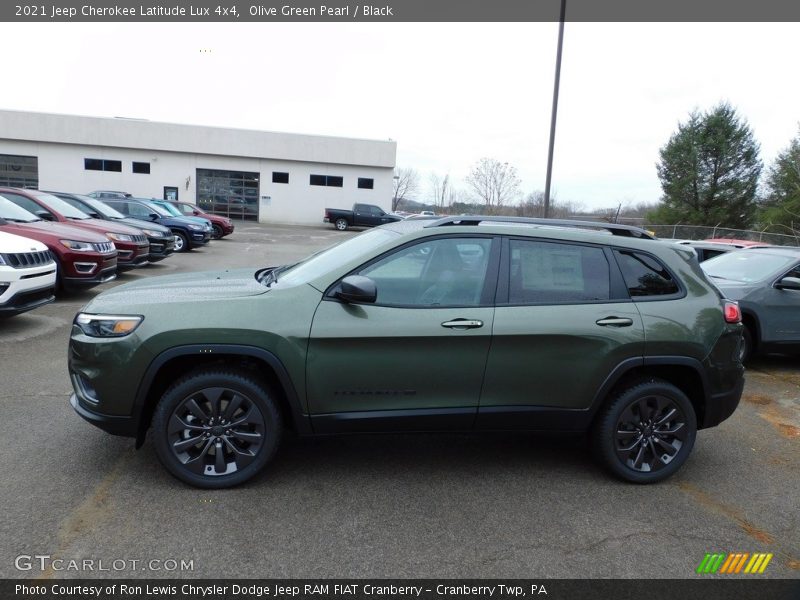 Olive Green Pearl / Black 2021 Jeep Cherokee Latitude Lux 4x4