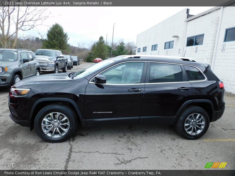 Sangria Metallic / Black 2021 Jeep Cherokee Latitude Lux 4x4
