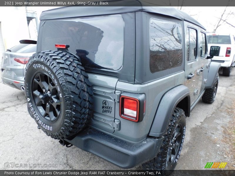 Sting-Gray / Black 2021 Jeep Wrangler Unlimited Willys 4x4