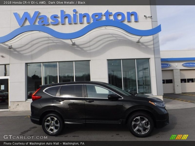 Dark Olive Metallic / Black 2018 Honda CR-V EX-L AWD