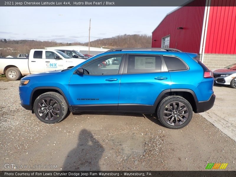 Hydro Blue Pearl / Black 2021 Jeep Cherokee Latitude Lux 4x4