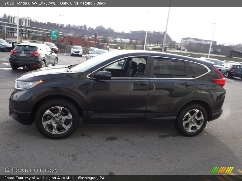 Dark Olive Metallic / Black 2018 Honda CR-V EX-L AWD