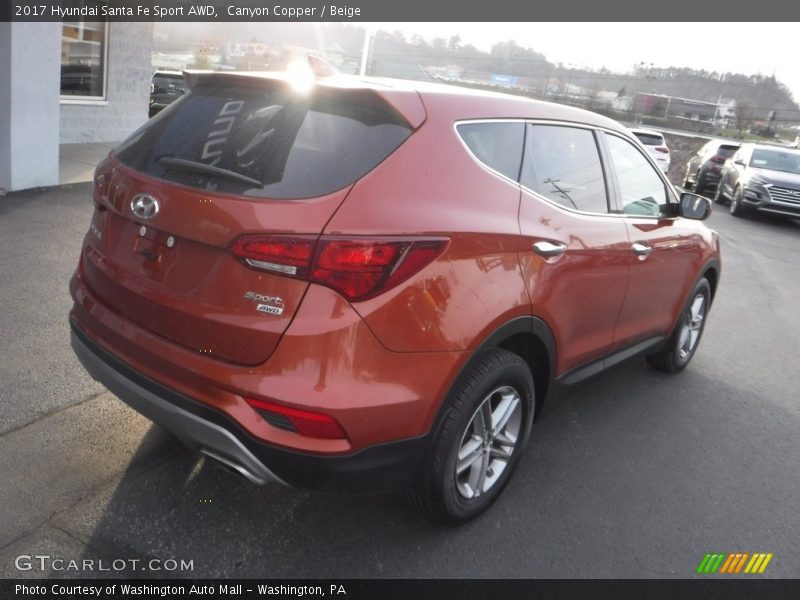 Canyon Copper / Beige 2017 Hyundai Santa Fe Sport AWD