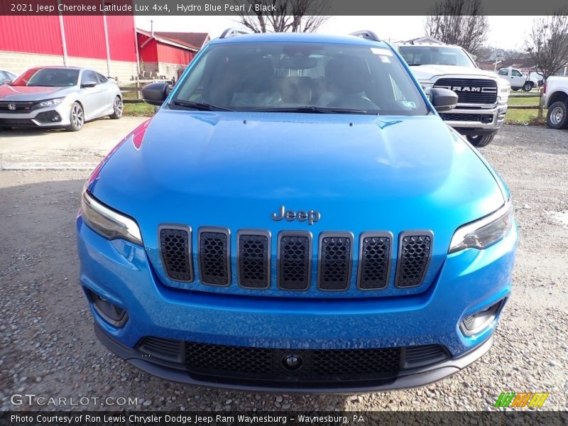 Hydro Blue Pearl / Black 2021 Jeep Cherokee Latitude Lux 4x4
