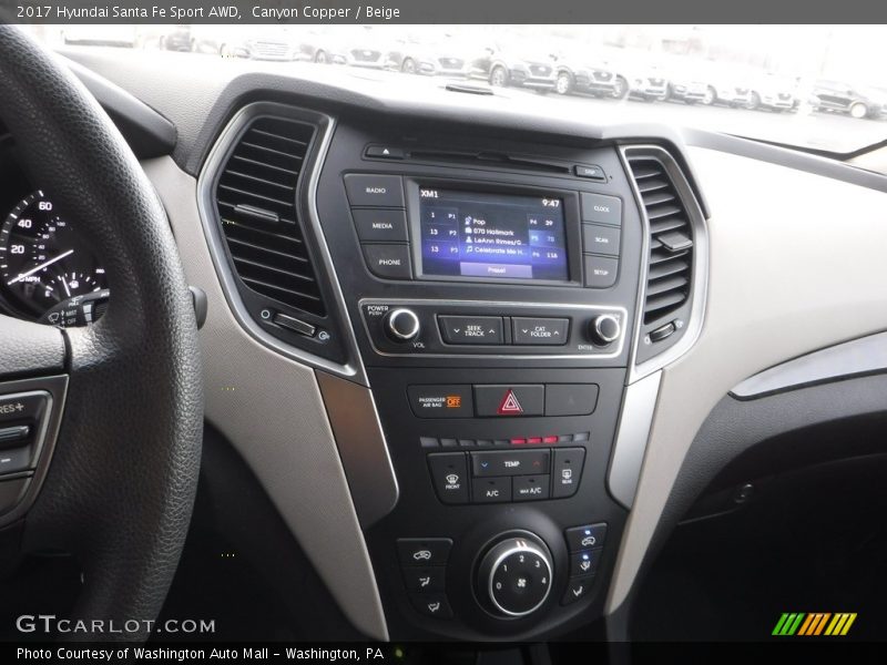 Canyon Copper / Beige 2017 Hyundai Santa Fe Sport AWD