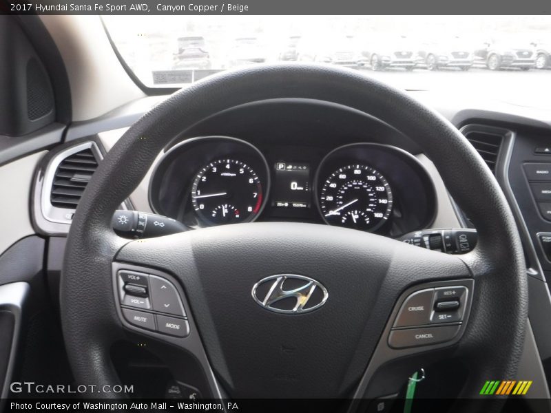 Canyon Copper / Beige 2017 Hyundai Santa Fe Sport AWD