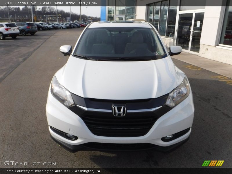 White Orchid Pearl / Gray 2018 Honda HR-V EX AWD