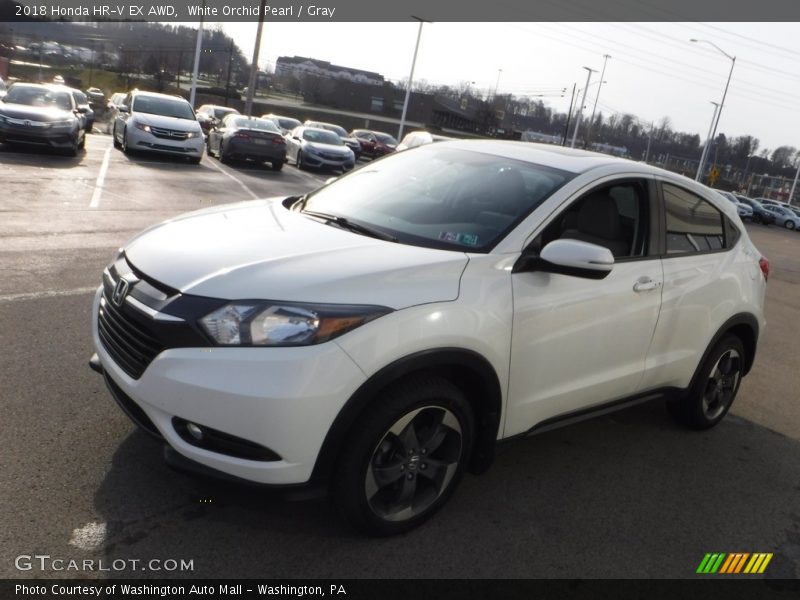 White Orchid Pearl / Gray 2018 Honda HR-V EX AWD