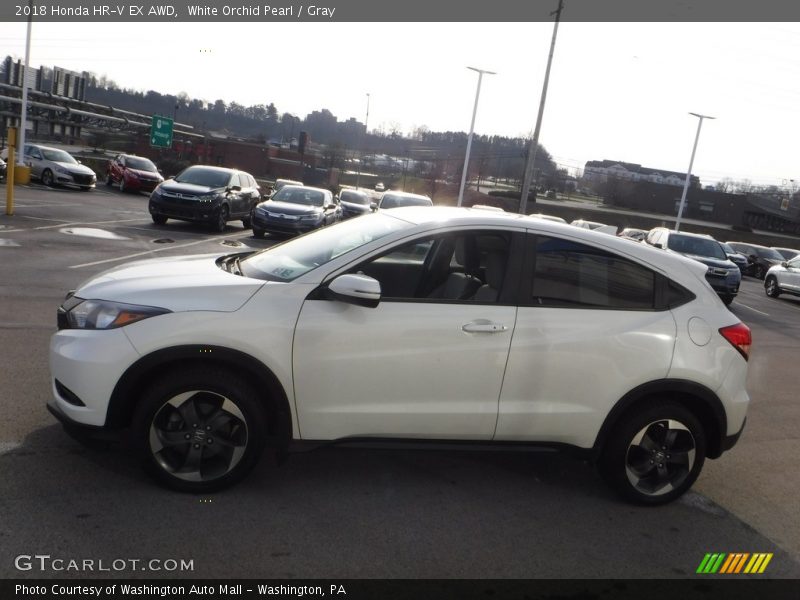 White Orchid Pearl / Gray 2018 Honda HR-V EX AWD