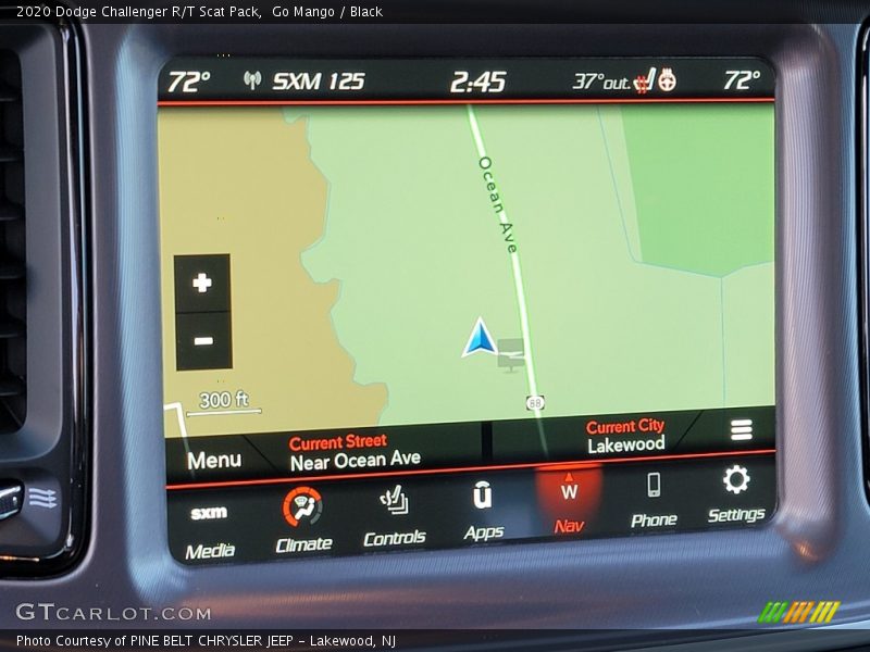 Navigation of 2020 Challenger R/T Scat Pack