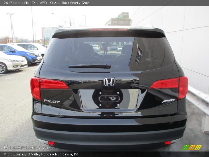 Crystal Black Pearl / Gray 2017 Honda Pilot EX-L AWD