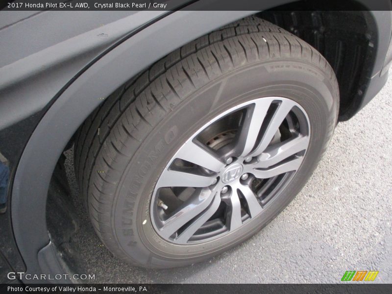 Crystal Black Pearl / Gray 2017 Honda Pilot EX-L AWD