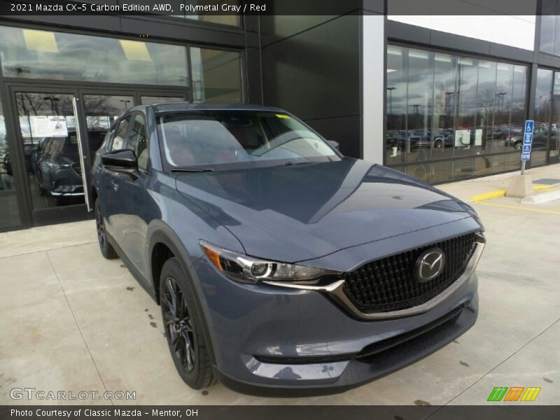 Polymetal Gray / Red 2021 Mazda CX-5 Carbon Edition AWD