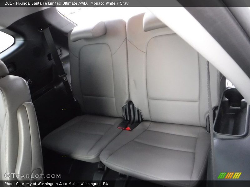 Monaco White / Gray 2017 Hyundai Santa Fe Limited Ultimate AWD
