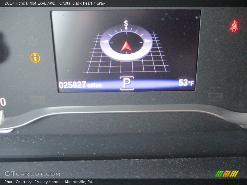 Crystal Black Pearl / Gray 2017 Honda Pilot EX-L AWD
