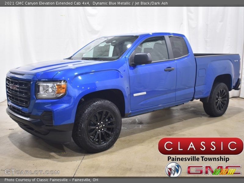 Dynamic Blue Metallic / Jet Black/Dark Ash 2021 GMC Canyon Elevation Extended Cab 4x4