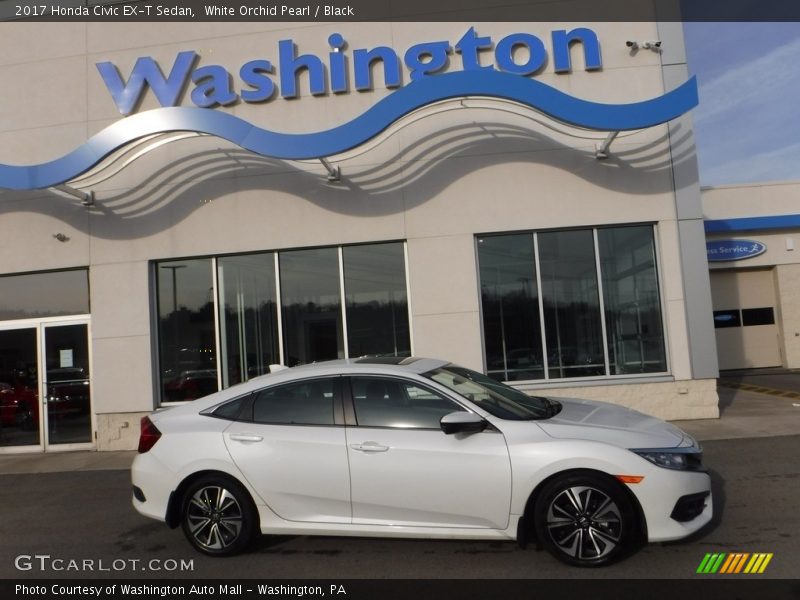 White Orchid Pearl / Black 2017 Honda Civic EX-T Sedan