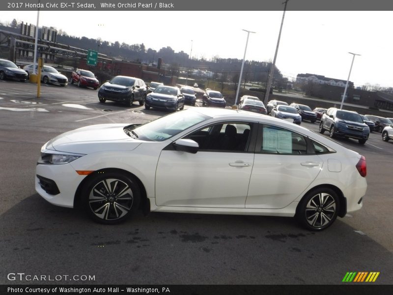 White Orchid Pearl / Black 2017 Honda Civic EX-T Sedan