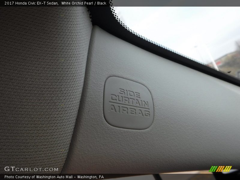 White Orchid Pearl / Black 2017 Honda Civic EX-T Sedan