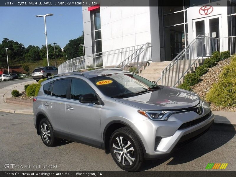 Silver Sky Metallic / Black 2017 Toyota RAV4 LE AWD