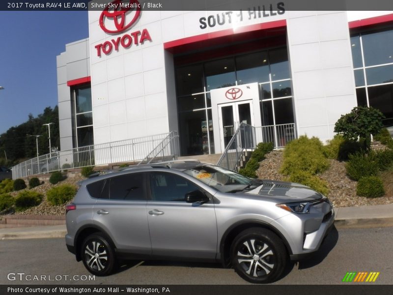 Silver Sky Metallic / Black 2017 Toyota RAV4 LE AWD