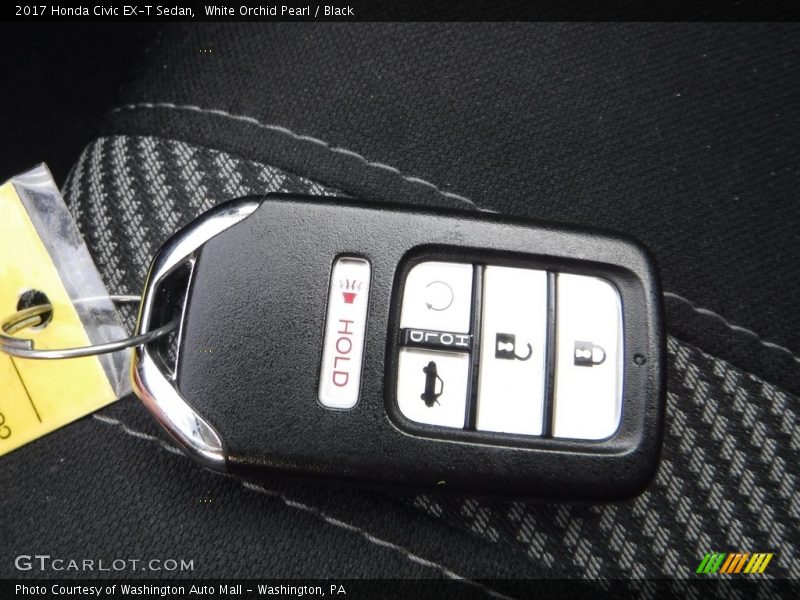 White Orchid Pearl / Black 2017 Honda Civic EX-T Sedan