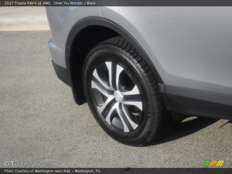 Silver Sky Metallic / Black 2017 Toyota RAV4 LE AWD