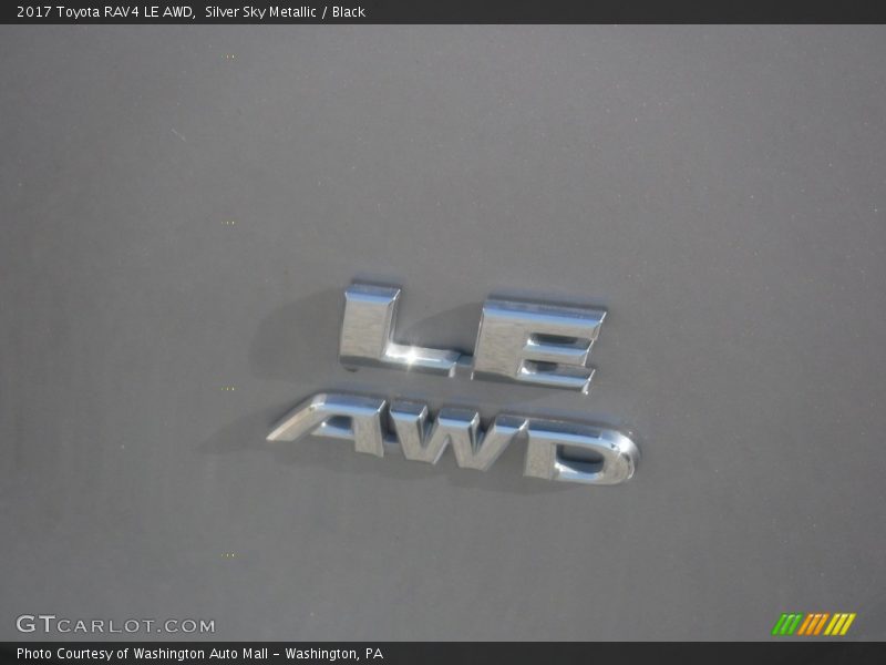 Silver Sky Metallic / Black 2017 Toyota RAV4 LE AWD