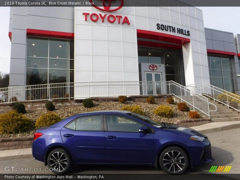 Blue Crush Metallic / Black 2019 Toyota Corolla SE