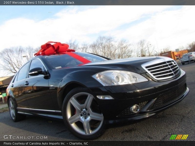 Black / Black 2007 Mercedes-Benz S 550 Sedan