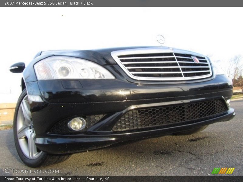 Black / Black 2007 Mercedes-Benz S 550 Sedan