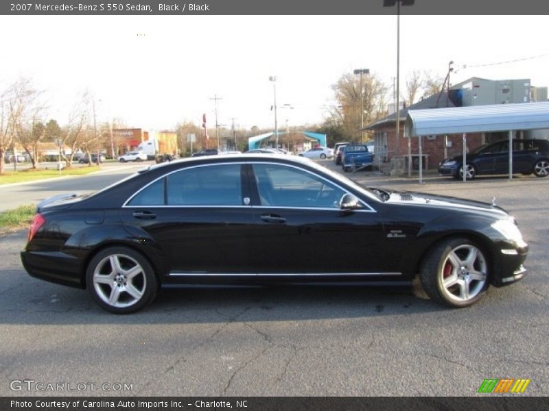 Black / Black 2007 Mercedes-Benz S 550 Sedan