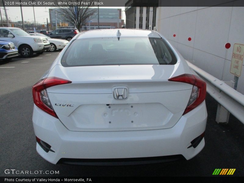White Orchid Pearl / Black 2018 Honda Civic EX Sedan