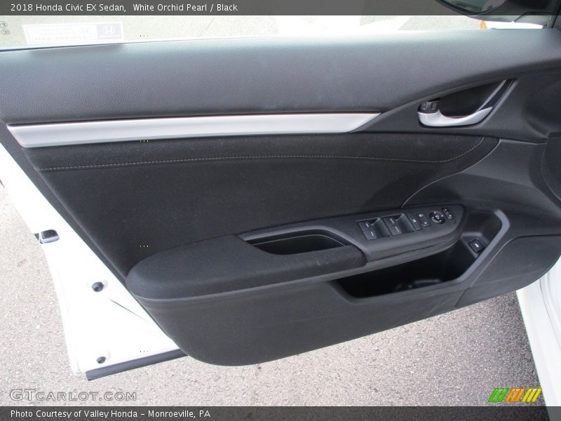 White Orchid Pearl / Black 2018 Honda Civic EX Sedan