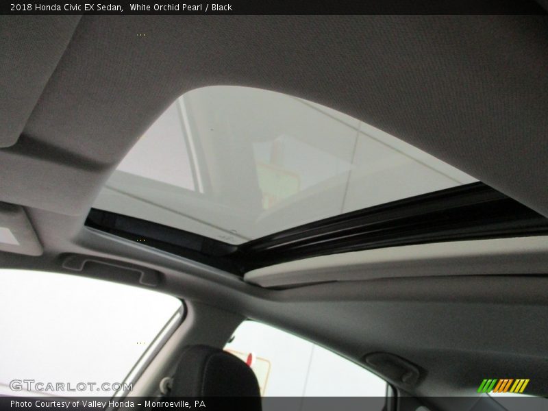 White Orchid Pearl / Black 2018 Honda Civic EX Sedan