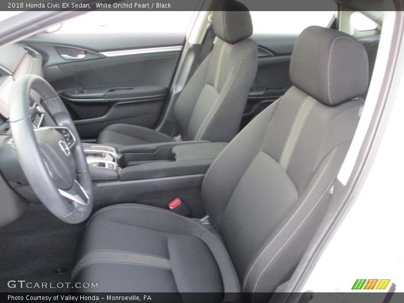 White Orchid Pearl / Black 2018 Honda Civic EX Sedan