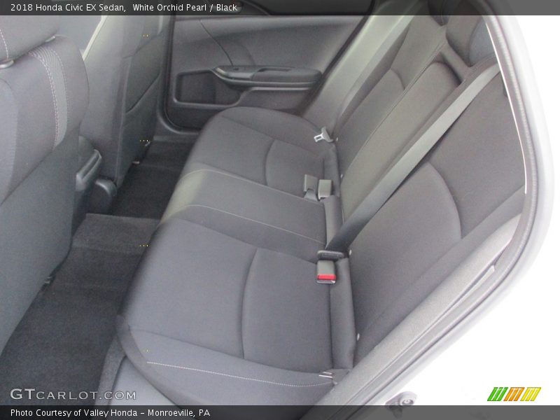 White Orchid Pearl / Black 2018 Honda Civic EX Sedan