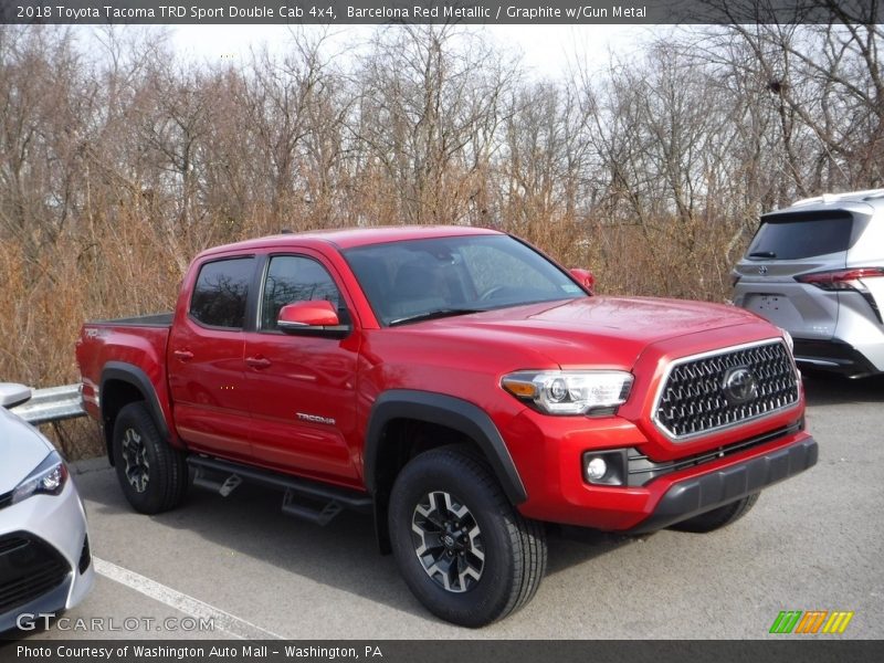 Barcelona Red Metallic / Graphite w/Gun Metal 2018 Toyota Tacoma TRD Sport Double Cab 4x4