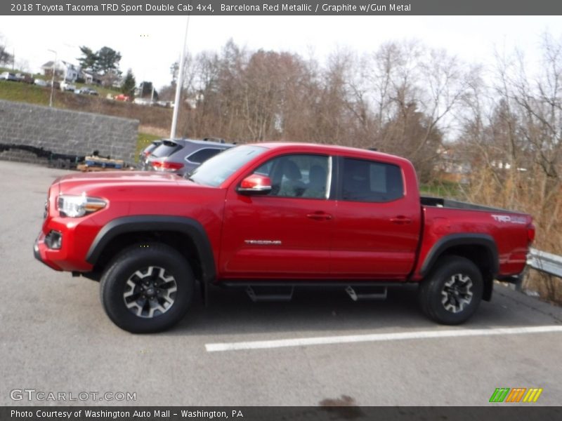 Barcelona Red Metallic / Graphite w/Gun Metal 2018 Toyota Tacoma TRD Sport Double Cab 4x4